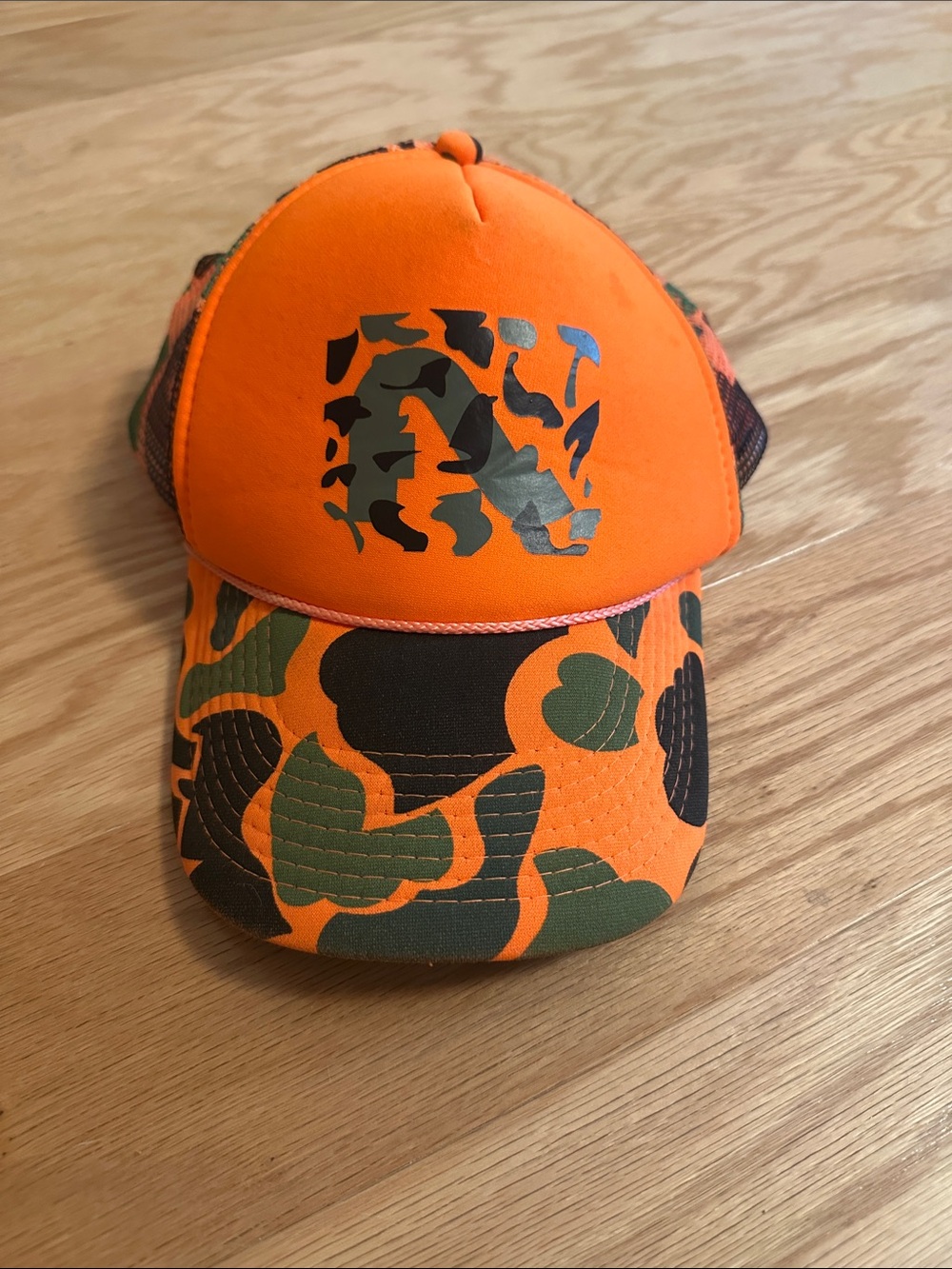 Orange Camouflage Trucker Hat